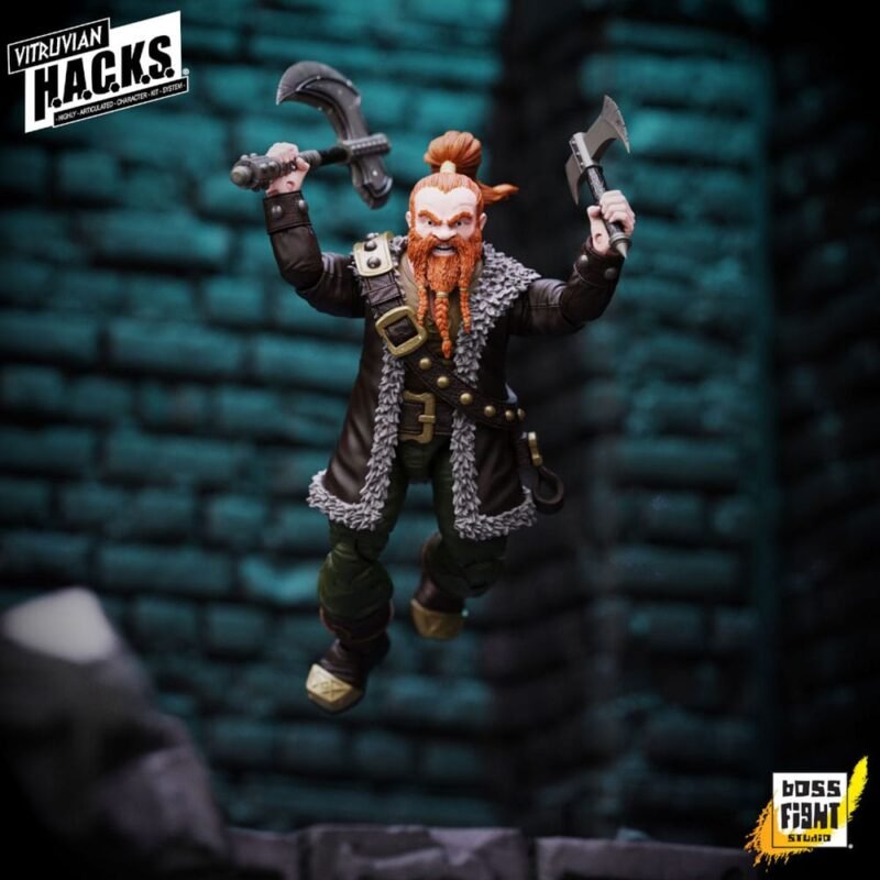 Vitruvian H.A.C.K.S. Action Figurka Dwarf Mercenary Grimgrom