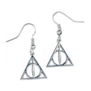 Kolczyki Harry Potter Deathly Hallows (srebrne)