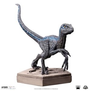 Figurka Jurassic World Icons Statue Velociraptor Blue 9 cm
