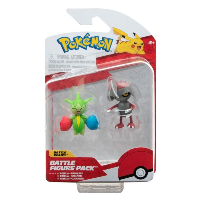 Figurki akcji Pokémon Battle Pack Pawniard Roselia 5 cm