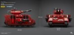 Warhammer 40k Action Figurka 1/18 Blood Angels Predator Annihilator with Twin Lascannons 26 cm