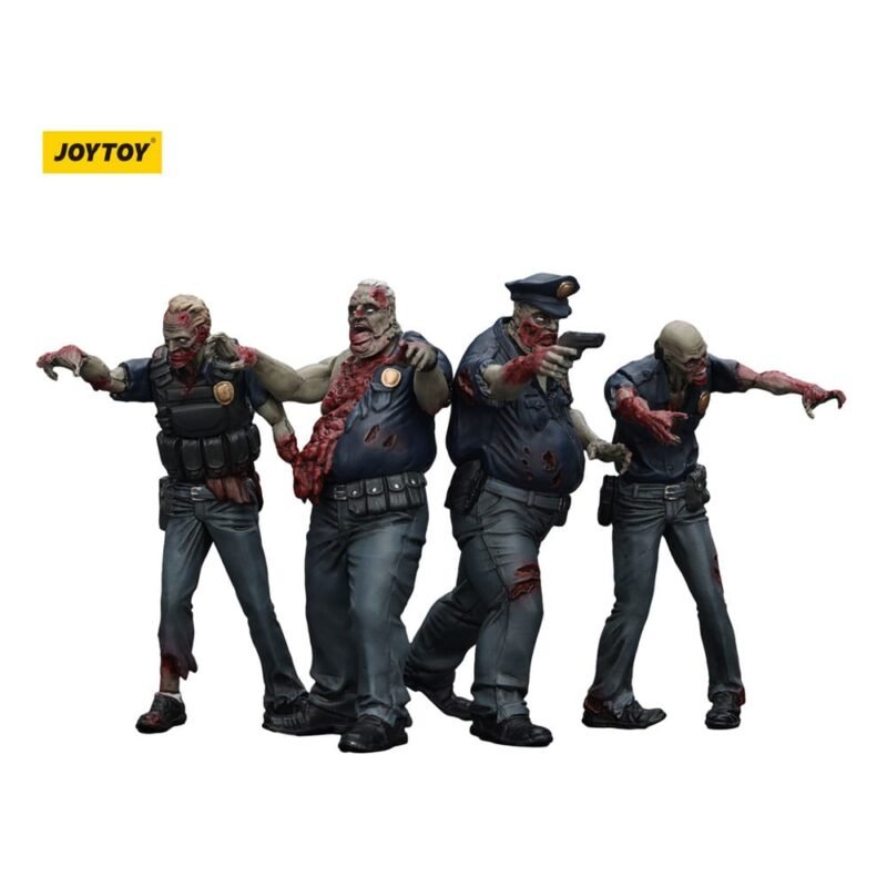 Zombie Dark Source Action Figurkas 4-Pack Police (Male) 8 cm