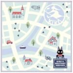 Ręcznik Studio Ghibli Mini Kiki's Delivery Service City Map 25 x 25 cm