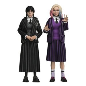 Wednesday Action Figurkas 2 Pack Wednesday Addams (Nevermore Uniform) and Enid 20 cm