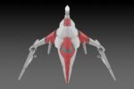 Dariusburst CS Core Plastic Kit 1/144 Legend Silver Hawk 3F-1B Space Fighter 14 cm
