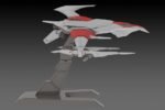 Dariusburst CS Core Plastic Kit 1/144 Legend Silver Hawk 3F-1B Space Fighter 14 cm