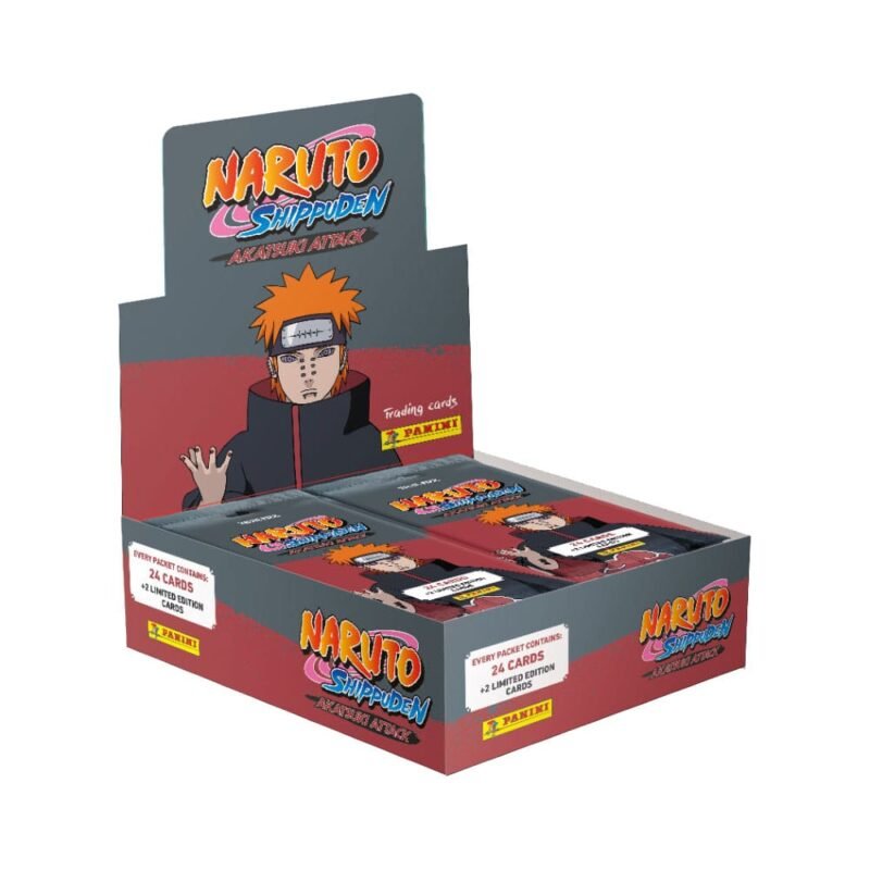 Karty kolekcjonerskie Naruto Shippuden Akatsuki Attack Trading Karty Fat Packs Display (10)
