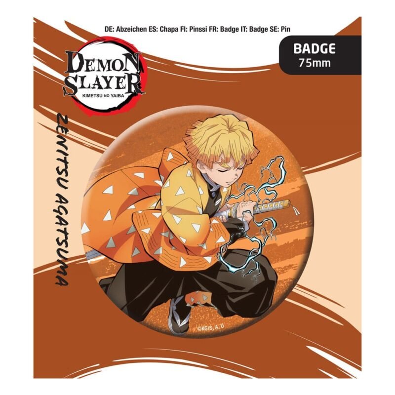 Przypinka Demon Slayer: Kimetsu no Yaiba Badge Zenitsu Agatsuma