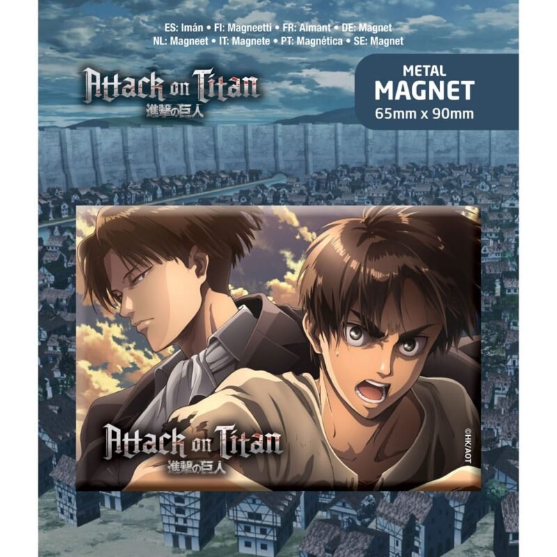 Magnesy na lodówkę Attack on Titan Eren i Levi