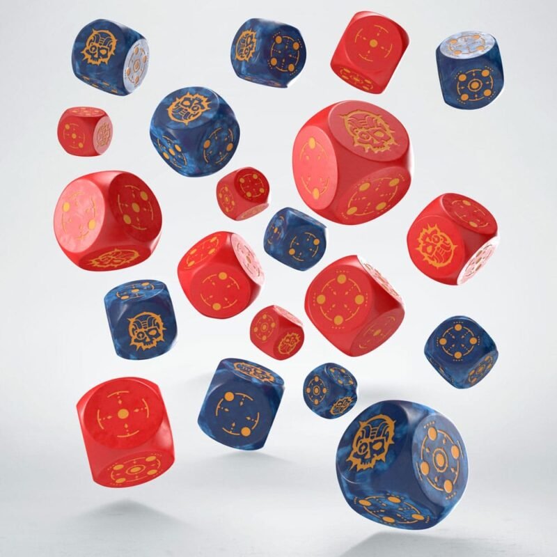 Kości Crosshairs Compact D6 Kości Set Cobalt&Red (20)