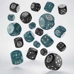 Crosshairs Compact D6 Kości Set Stormy&Black (20)