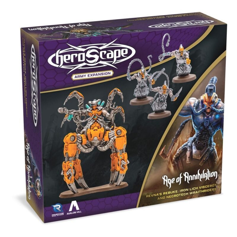 Zestaw Heroscape Revna's Rebuke: Iron Lich Viscerot i Necrotech Wraithriders