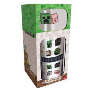 Kubek Minecraft Glass Tumbler with Straws Characters 485 ml