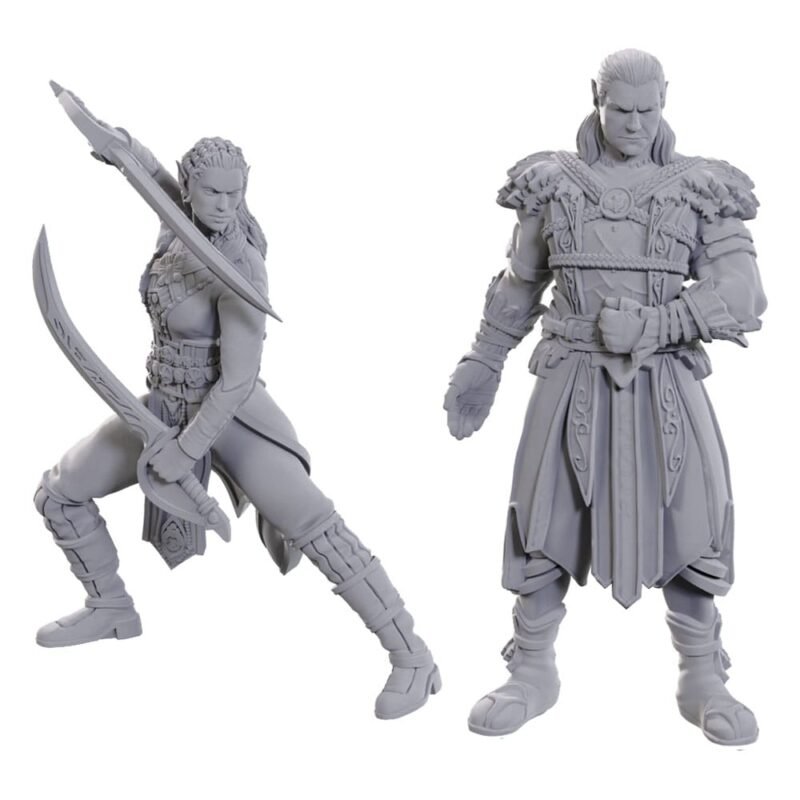 x_wiz96368 D&D Nolzur's Marvelous Miniatures Unpainted Miniature Jaheira & Halsin