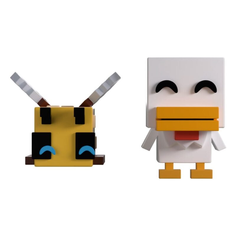 Statuetki Youtooz Minecraft Bee i Chicken Monitor Buddiez winylowe