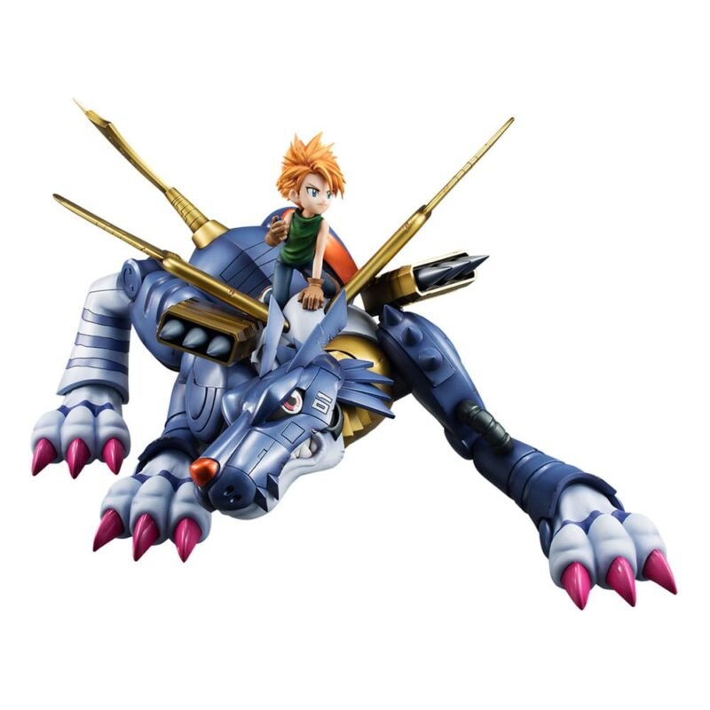 Figurka PVC G.E.M. Metal Garurumon i Ishida Yamato 30 cm