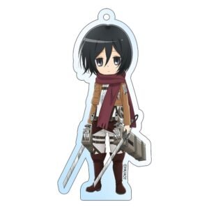 Akrilikowy brelok do kluczy Attack on Titan Mikasa holograficzny 8 cm