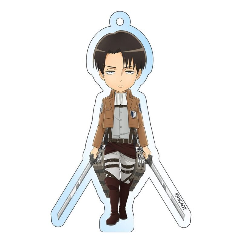 Akrilikowy breloczek Attack on Titan Levi holograficzny 8 cm