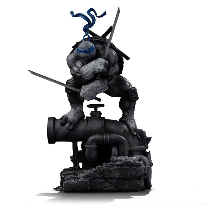 Figurka TMNT Art Scale 1/10 Leonardo Wariant Czarnobiały 26 cm