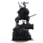 Figurka TMNT Art Scale 1/10 Leonardo Wariant Czarnobiały 26 cm
