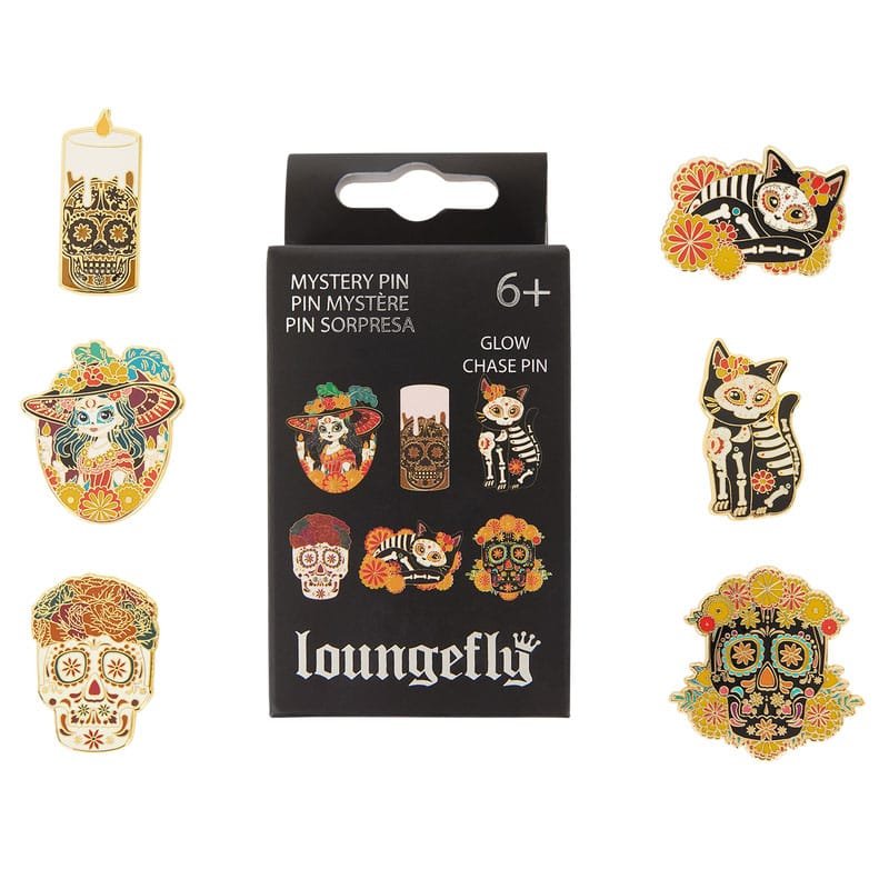 x_lf-lfpn0137ea Przypinki Loungefly Dia de los Muertos zestaw emaliowych przypinek