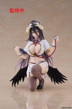 Overlord PVC Statue Desktop Cute Figure Albedo Nurse Ver. Renewal 13 cm