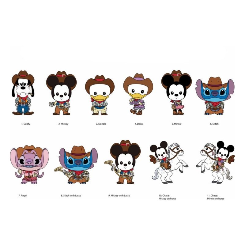 Zestaw 3D Foam Bag Clips Disney Classic Western Display 24 szt.