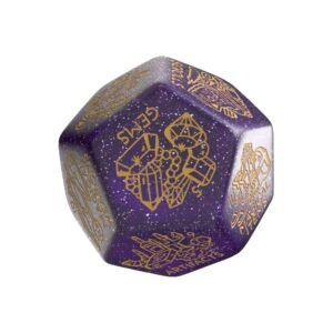 Kostka do gry D12 Viridian Jumbo w kolorze purpurowym