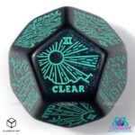 Kostka do gry D12 Viridian Jumbo Turquoise