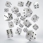 Zestaw kości D6 perłowych Q Workshop (20 sztuk)