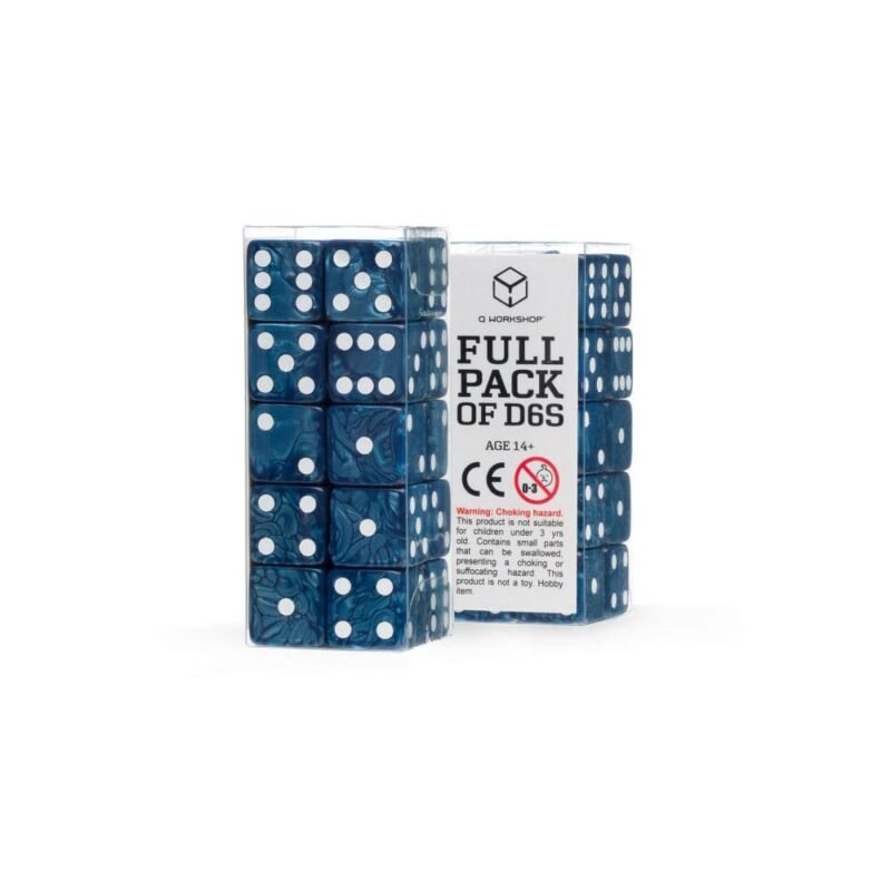 Zestaw Kostek D6 Cobalt (20) Q Workshop