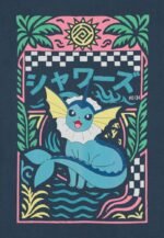 T-shirt Pokémon Vaporeon granatowy rozmiar M
