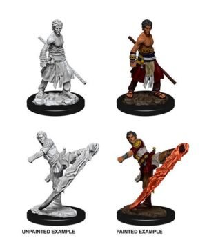 Figurka D&D Nolzur's Marvelous Miniatures Męski Półelf Monk 6 szt.