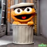 Figurka Oscar the Grouch Sesame Street 13 cm pomarańczowa