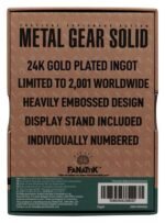 Metal Gear Solid 2 Ingot Raiden 24k Gold Plated Limited Edition