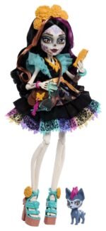Lalka Mattel Skelita Calaveras Monster High z akcesoriami i pieskiem