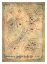 Plakat Weta Workshop The Hobbit Mapa Śródziemia 50 x 70 cm