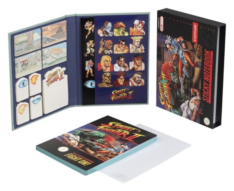Notatnik Premium Street Fighter A5 z karteczkami samoprzylepnymi