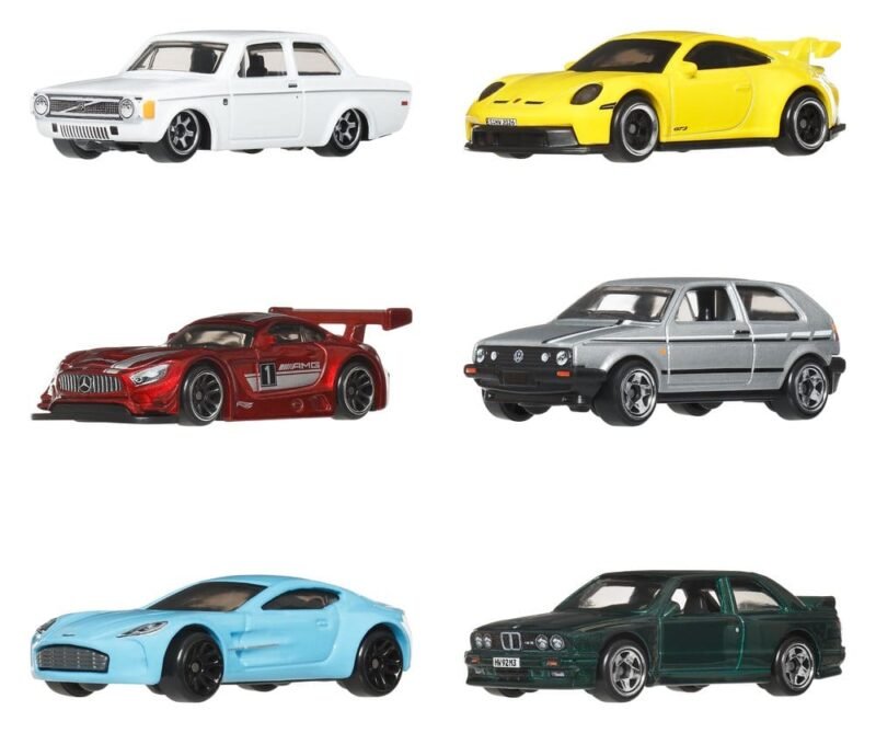 Pojazdy Hot Wheels Silver Series Euro Style 6-Pack die-cast 1/64