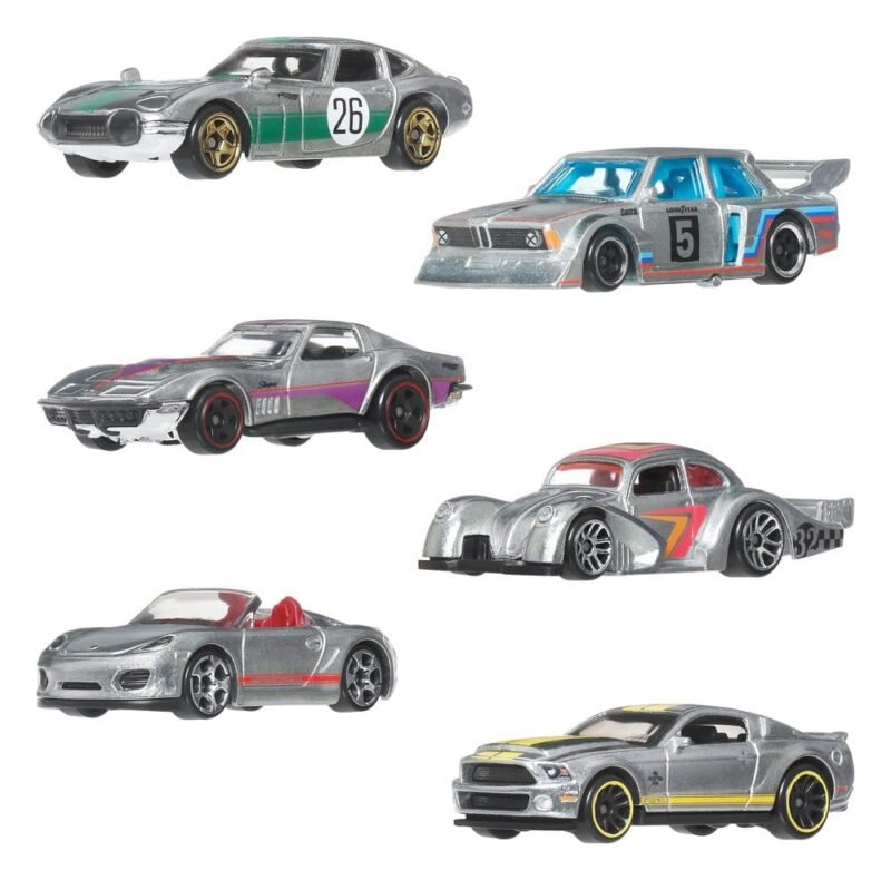 Pojazdy Hot Wheels Silver Series Die-Cast 6-Pack 1/64 ZAMAC