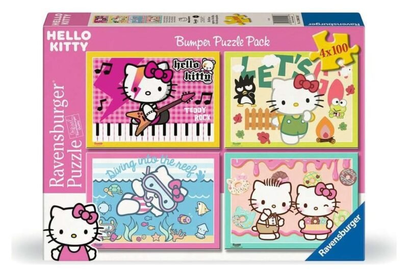 Hello Kitty Puzzle 4-Pack Let's Go, Hello Kitty! (4x100 Pieces)