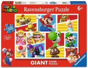 Super Mario Giant Floor Jigsaw Puzzle Mario's Friends and Foes (125 Pieces)
