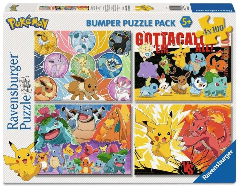 Pokémon Puzzle 4-Pack Pokémon Buddies (4x100 Pieces)