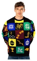x_pe19359jmp-3 Sweter CID Harry Potter Świąteczny Deluxe Patchwork XXL