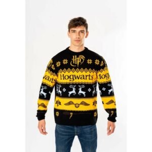 Harry Potter Christmas Sweater Deluxe Hogwarts Knitted Size M