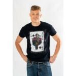 Koszulka DC Comics The Joker Acid Wash Playing Card rozmiar S