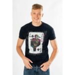 DC Comics T-Shirt The Joker Acid Wash Playing Card Size XXL